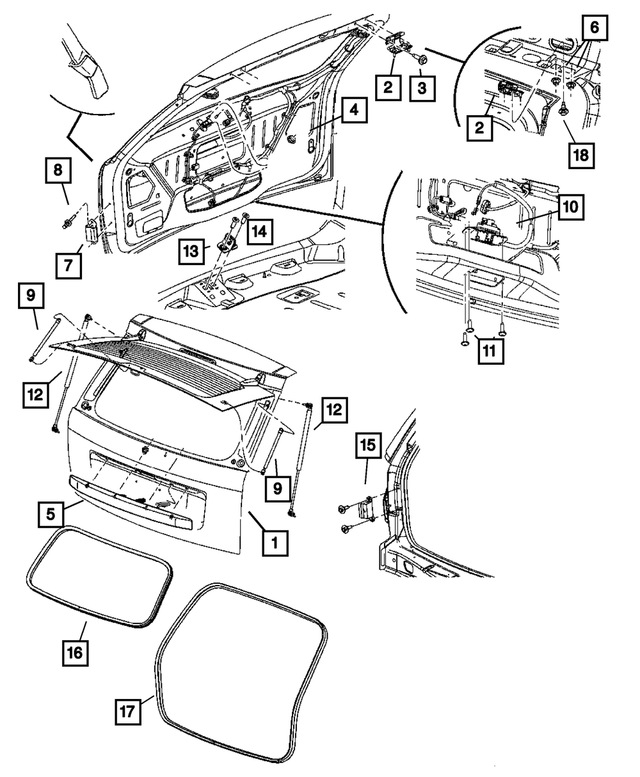 6502975 - Body Sheet Metal Except Doors: Hex Head Screw And Washer for Mopar Image