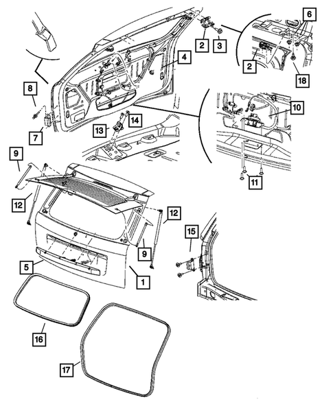 Deck Lid for 2010 Jeep Grand Cherokee #0