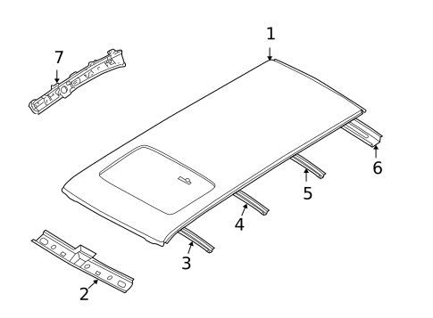 Roof & Components for 2006 Mitsubishi Outlander #0