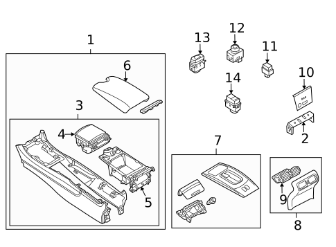 Console for 2015 INFINITI Q40 #0