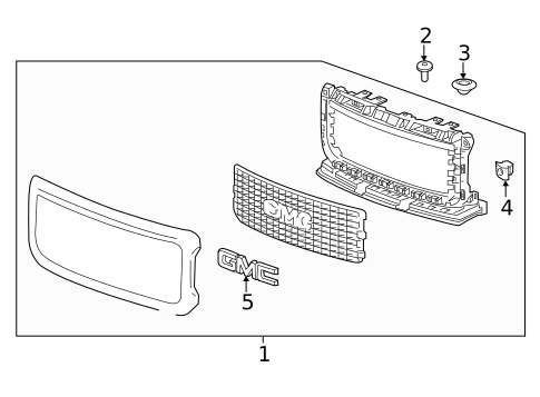 Grille & Components for 2020 GMC Canyon #0