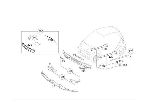 Outside Attachment Parts for 2017 Smart Fortwo #0