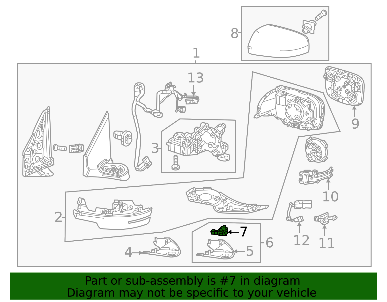 34761-T90-A01 - 2023-2025 Honda Pilot - Puddle Lamp | Genuine