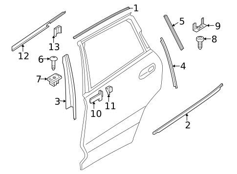 Exterior Trim - Rear Door for 2024 BMW X6 #0