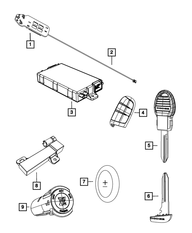 68067582AC - Electrical: Antenna Bracket for Mopar Image