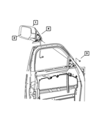 55079101AI - Doors, Door Mirrors and Related Parts: Outside Rearview Mirror, Left for Mopar Image image