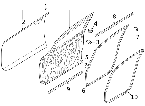 Door & Components for 2021 Nissan Maxima #4