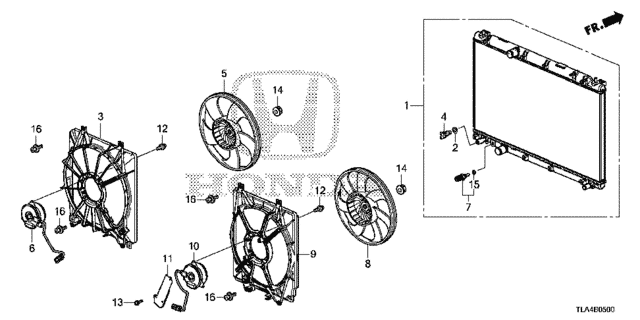 Radiator (1.5L) for 2019 Honda CR-V #0