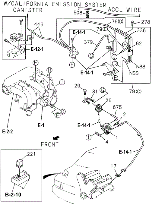 Emission Piping (2) for 1995 Honda Passport #0