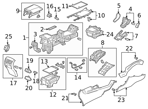 Center Console for 2024 Acura RDX #0