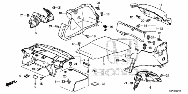 Rear Tray - Side Lining for 2016 Honda Accord #0