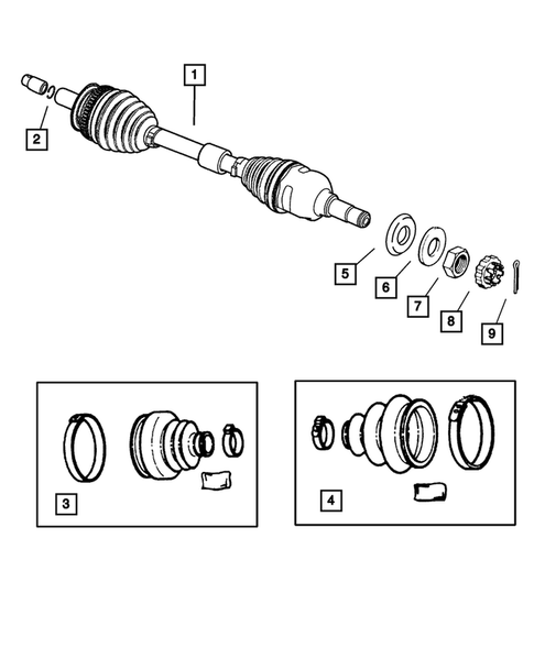 Front Axle Drive Shafts for 2003 Chrysler Voyager #0