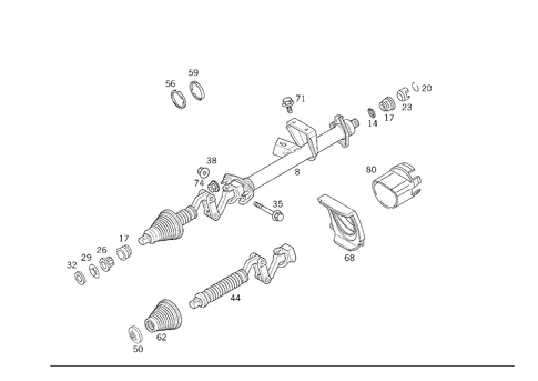 Steerg. Column Jacket Tube & Steerg. Shaft for 1994 Mercedes-Benz E420 #1