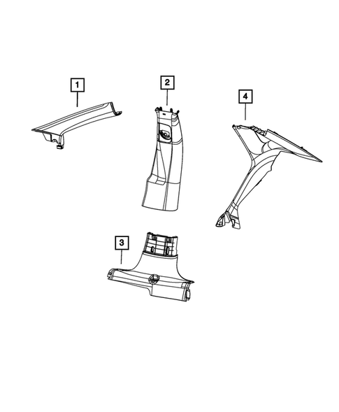 Panels-Moldings-Scuff Plates, Pillar, Cowl, 1/4 Panel Trim and Cargo Covers for 2015 Dodge Dart #0