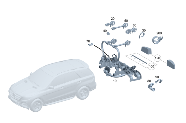 5832095 - Rear End Carrier Systems: Cable Lock for Mercedes-Benz Image
