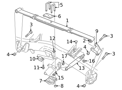 Rear Suspension for 2004 Dodge Dakota #1