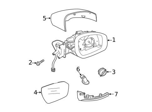 Outside Mirrors for 2016 Land Rover LR4 #0