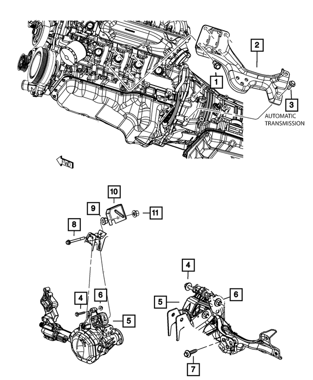 6508745AA - 4.7L Gas; Engine: Hex Head Bolt And Coned Washer, Mounting for Mopar Image image
