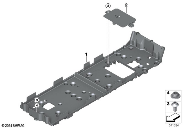 61215A87589 - : Battery Tray for BMW-Motorrad Image
