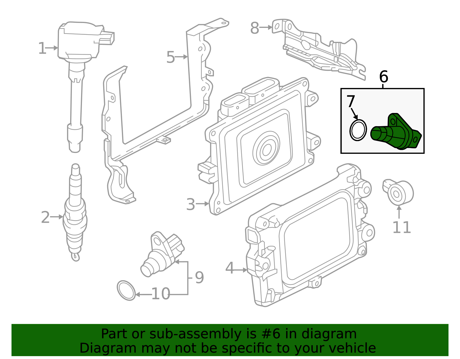 2016-2026 Honda Engine Crankshaft Position Sensor 37500-5BA-A01 | OEM ...