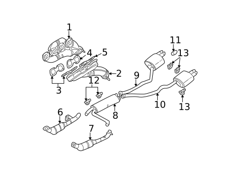 Exhaust Manifold for 2003 BMW X5 #0