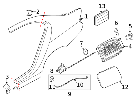 Fuel Door for 2013 BMW 535i #0