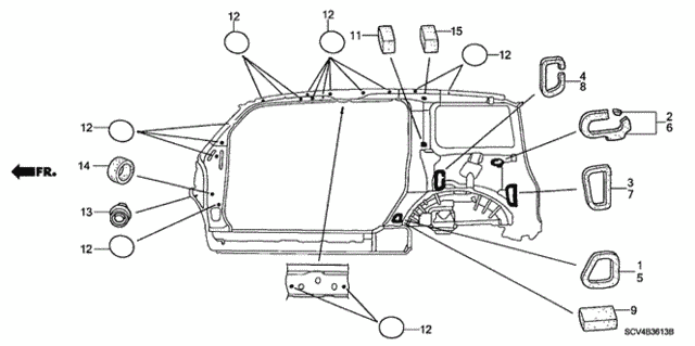 Grommet (Side) for 2005 Honda Element #0