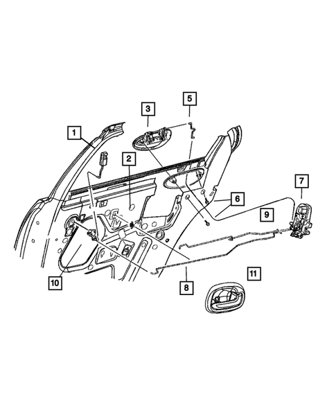 Rear Door for 2005 Chrysler Sebring #0