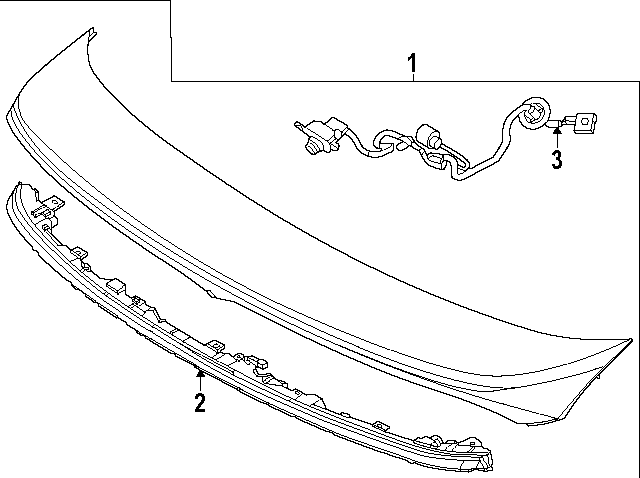 87210CU200 - : Spoiler Assembly for Hyundai Image