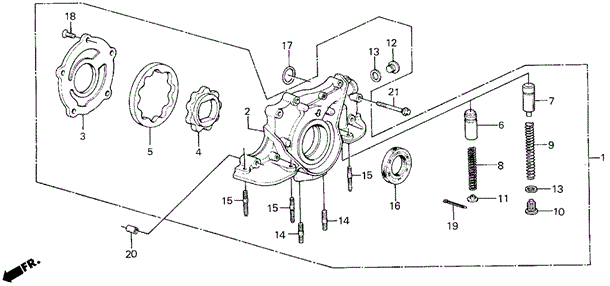 Oil Pump for 1988 Acura Integra #0