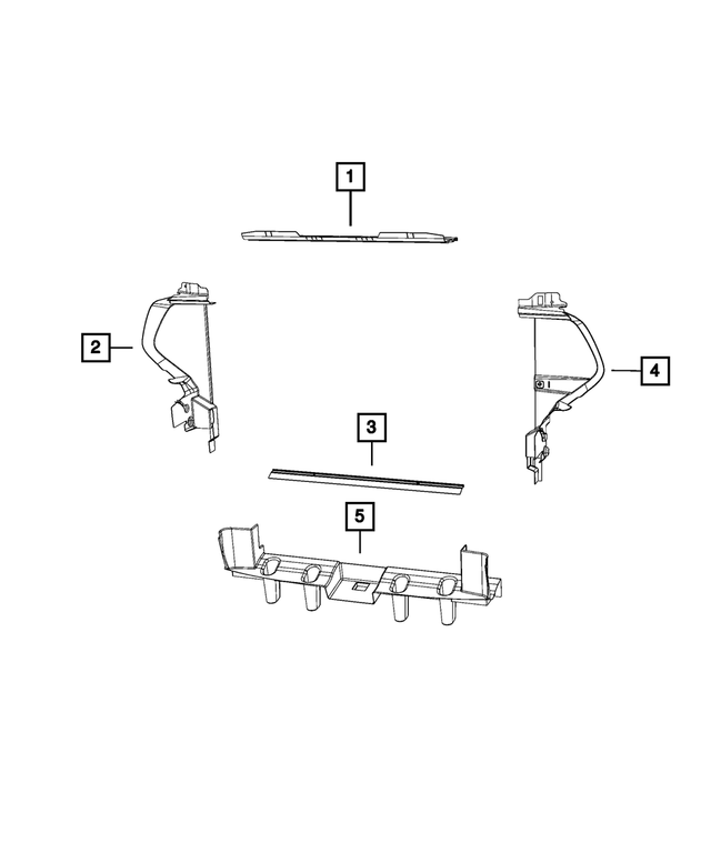 68360682AA - Cooling: Air Inlet Baffle for Mopar Image image