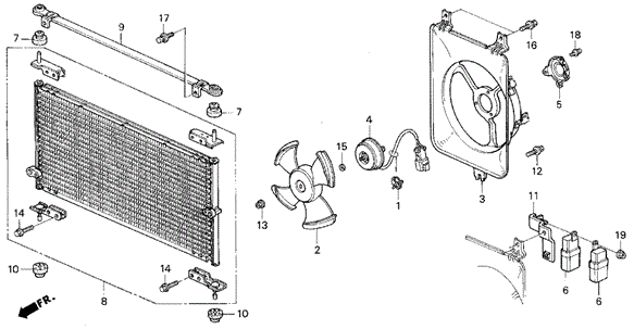 A/C Air Conditioner (Condenser) for 1995 Honda Odyssey #0