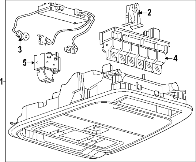 PC3Z60519A70EM - Body: Overhead Console for Ford Image