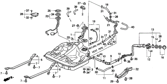 Fuel Tank ('95-'96) for 1996 Acura TL #0