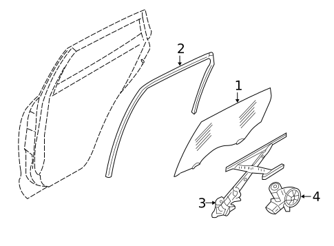 Glass - Rear Door for 2016 INFINITI QX50 #0