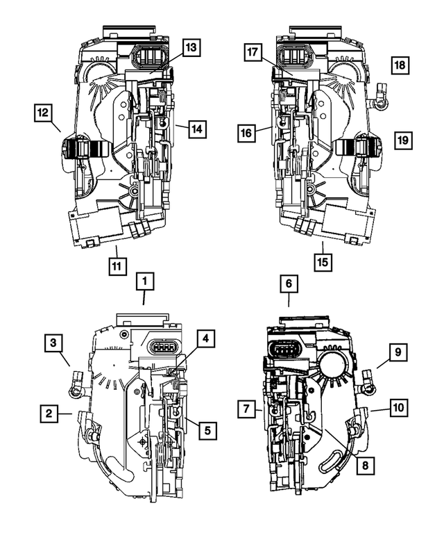 « 4589416AG – Doors and Related Parts : Porte Avant Loquet, Côté Droit pour Mopar Image »