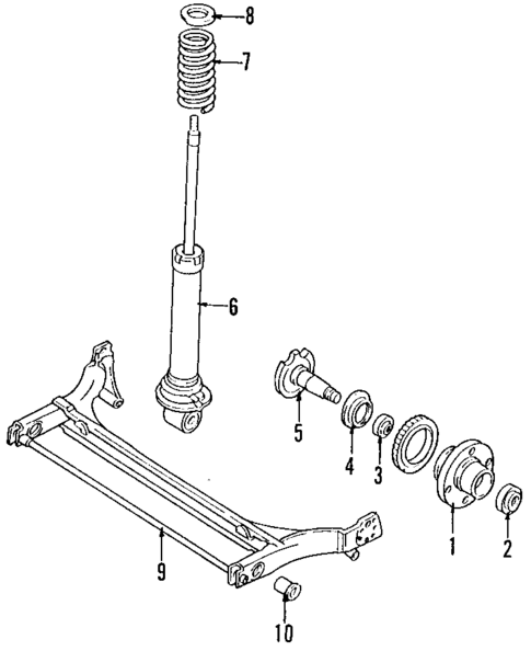 Rear Axle for 1995 Audi 90 #0