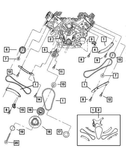 Timing Belt and Cover for 2007 Jeep Liberty #0