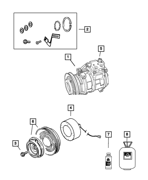 Air Conditioner Compressor and Mounting for 2009 Chrysler PT Cruiser #0