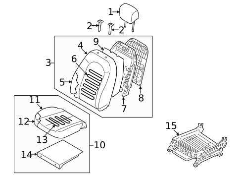 Passenger Seat Components for 2012 Hyundai Elantra #0