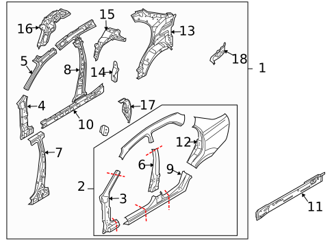 Hinge Pillar for 2009 Chevrolet Aveo #0