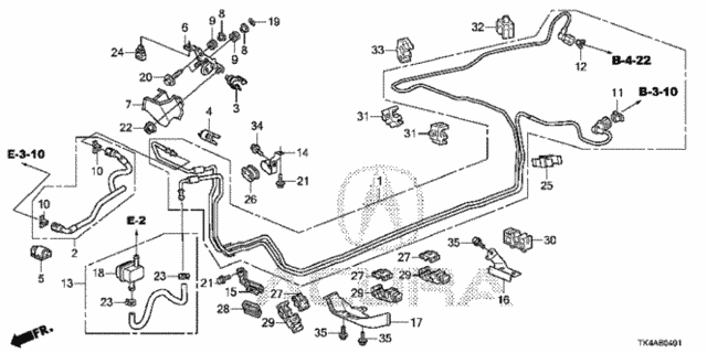 Fuel Pipe (4WD) for 2014 Acura TL #0