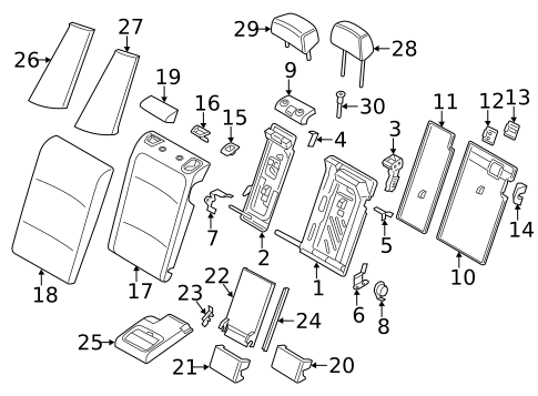Rear Seat Components for 2016 BMW X3 #0