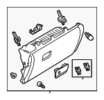 95855209514DJ6 - Body: Glove Box Assembly for Porsche: Cayenne Image