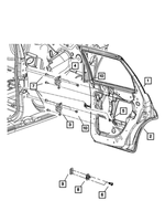 5015896AF - Doors, Door Mirrors and Related Parts: Rear Door, Right for Mopar Image image