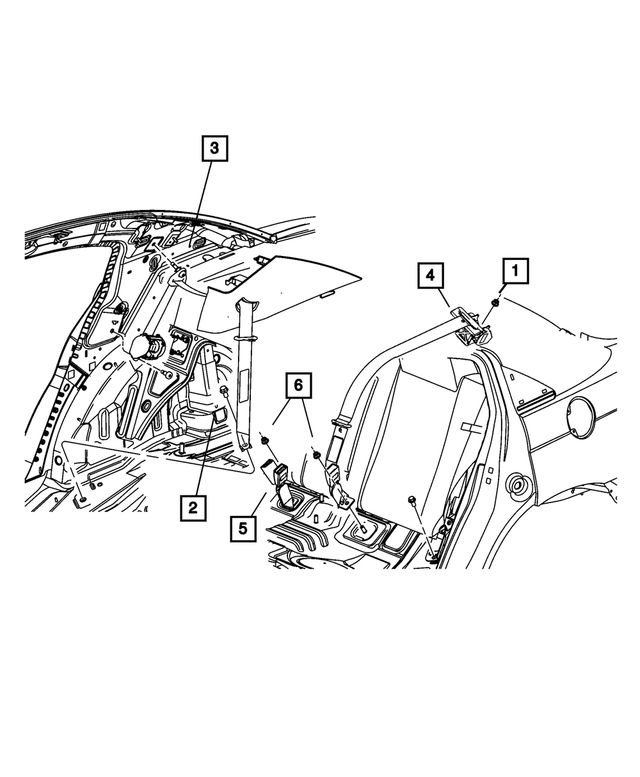 XS761J3AF - Restraints: Retractor Seat Belt, Center for Mopar Image