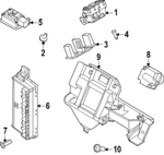 RB5Z5843150C - : Latch Assembly Tailgate for Ford: Explorer, Police Interceptor Utility Image