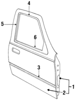 F23Z5420124A - Body: Door Shell for Ford Image