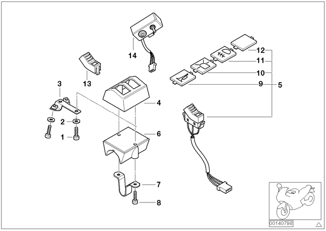7119906407 - : Fillister Head Screw - M4X8 for BMW-Motorrad Image