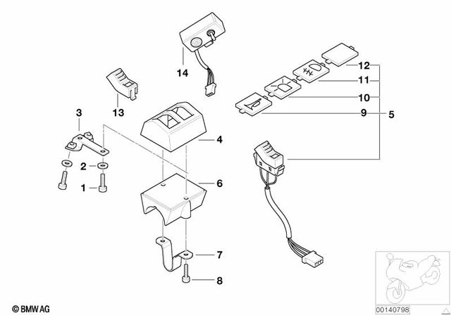 61132316865 - : Switch Housing for BMW-Motorrad Image